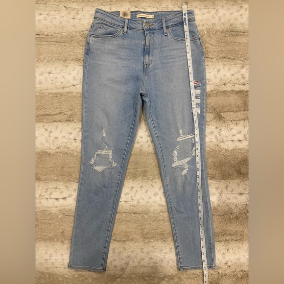 NWT💖 Levi's Jeans 721 High Rise Ankle Skinny Distressed Light Wash Size W29 - Picture 10 of 12